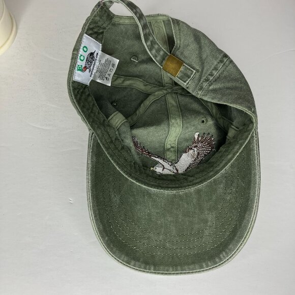 Green Embroidered Eagle Adjustable ECO Hat Cap New - Picture 9 of 11